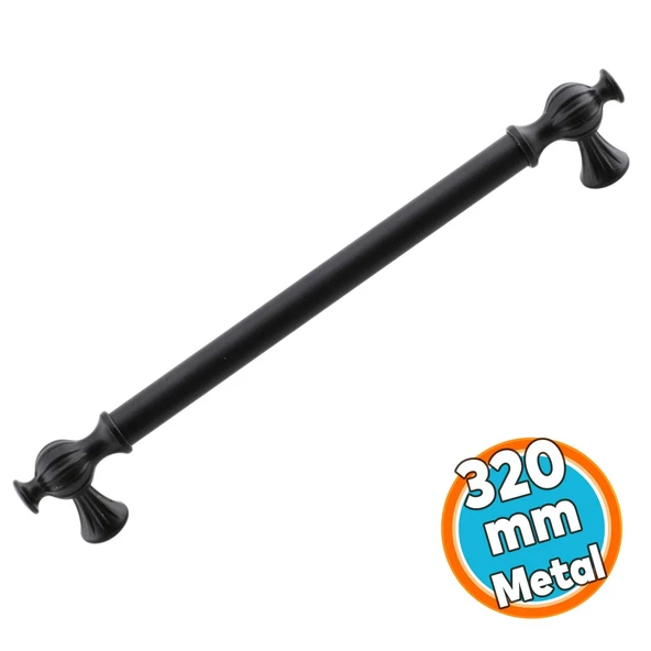 Mobilya Çekmece Dolap Mutfak Metal Dolabı Kulp Kapak Kulpu Kulpları Kulbu 320 mm Siyah