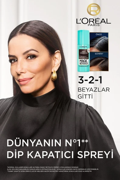L'Oreal Paris Magic Retouch Beyaz Saçlar İçin Kapatıcı Koyu Kahverengi Saç Spreyi 75 Ml - 2