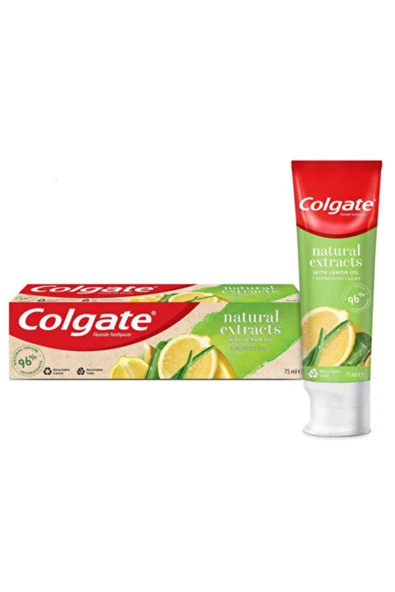 Colgate Natural Extracts Limon Yağı Ve Aloe Vera Özlü Tazeleyici Temizlik Diş Macunu 75 Ml