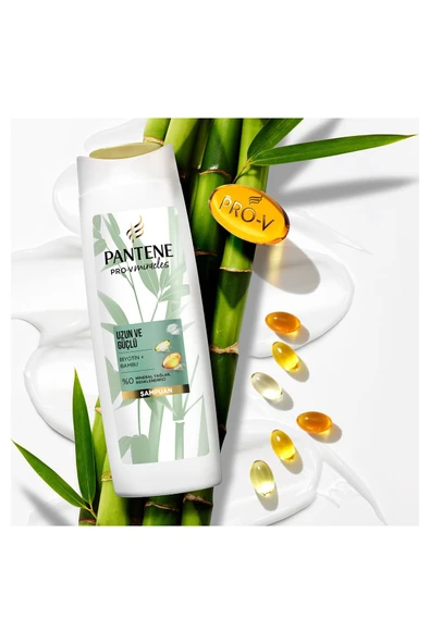 Pantene Uzun ve Güçlü Bambu ve Biotinli Saç Bakım Seti (Şampuan 2 x 400 ml + Saç Kremi 275 ml ) - 4