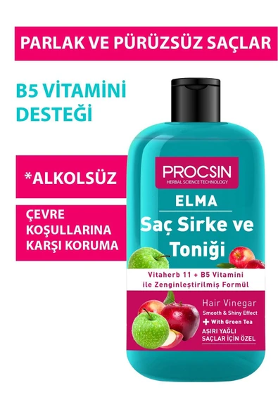 PROCSIN Aşırı Yağlanma Karşıtı Elmalı Saç Sirke Ve Toniği 250 ml - 4