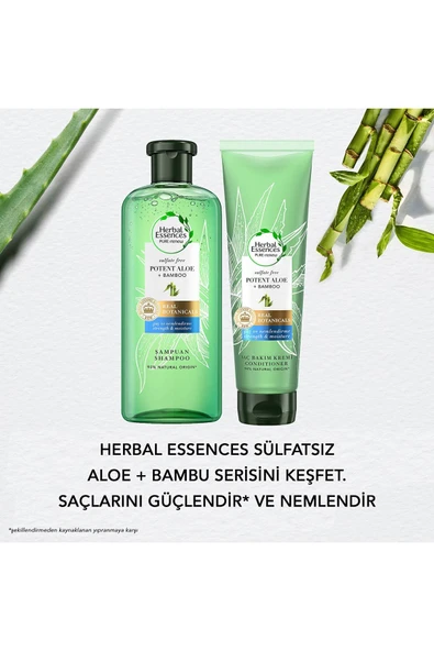 Herbal Essences Sülfatsız  Güç ve Nem Aloe + Bambu  Şampuan 380 ml - 5