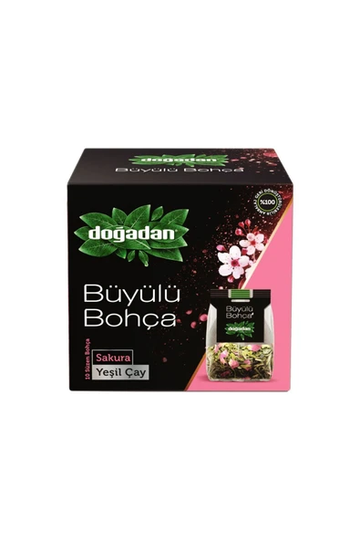 Doğadan Büyülü Bohça Sakura Yeşil Çay 10'lu 12 G