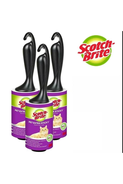 Scotch Brite Ekstra Yapışkanlı Tüy Toplayıcı 48 Yaprak X 3 Adet