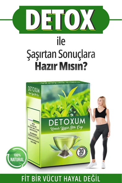 Detoxum Zaıflama1 Bitkisel Karışımlı Detox Form Çayı ( 1 Kutu ) - Resim 2