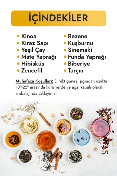 Detoxum Zaıflama1 Bitkisel Karışımlı Detox Form Çayı ( 1 Kutu ) - Resim 3
