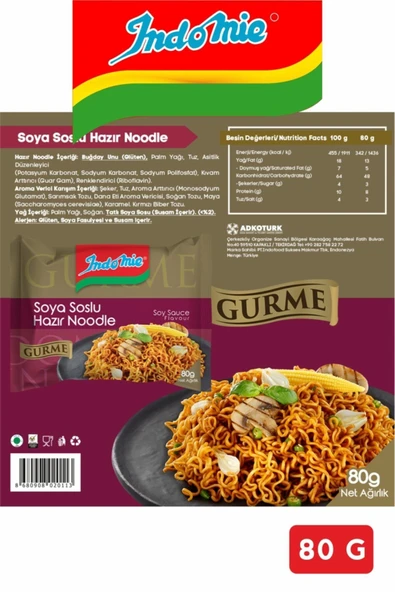 İndomie Indomie Gurme Serisi Soya Soslu Hazır Noodle 20 Adet - 2