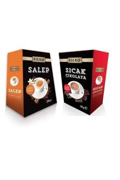 Fıero Salep Ve Sıcak Çikolata Içecek 2 Paket 250 gr