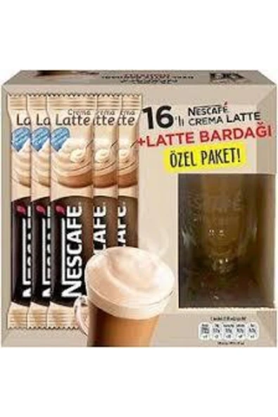 Nescafe Nescafé Crema Latte 16'lı Paket 16x17g + Latte Mug Hediyeli