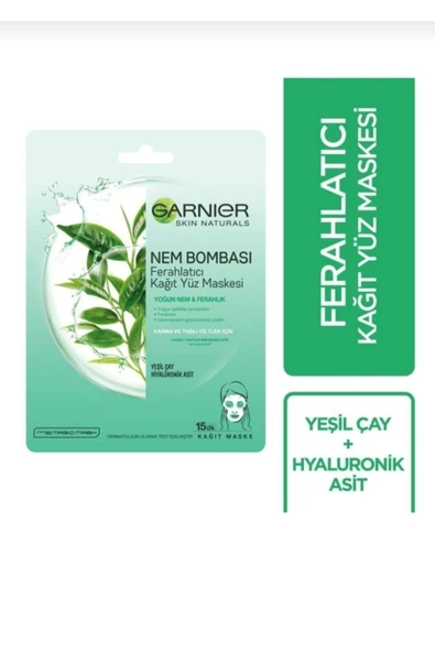 Garnier Nem Bombası Ferahlatıcı Kağıt Yüz Maskesi