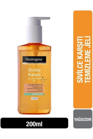 Neutrogena Sivilce Karşıtı Yağsız Yüz Temizleme Jeli 200 ml