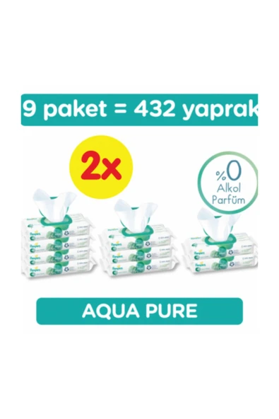 Prima Pampers Aqua Pure Islak Havlu 18 Paket 864 Yaprak - 6