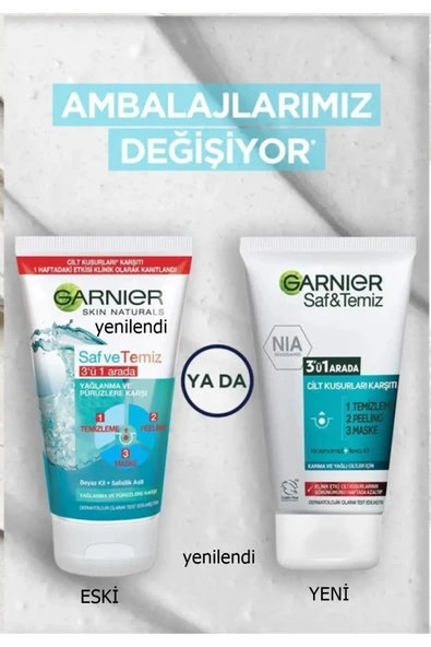 Garnier STD Saf & Temiz Yağlanma Ve Pürüzlere Karşı 3'ü 1 Arada 150 ml Klasik - 2