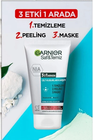 Garnier Saf & Temiz Yağlanma ve Pürüzlere Karşı 3'ü 1 Arada 150 ML YENİ AMBALAJ - 2