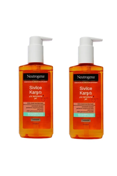Neutrogena Sivilce Karşıtı Yüz Temizleme Jeli 200 ml X2