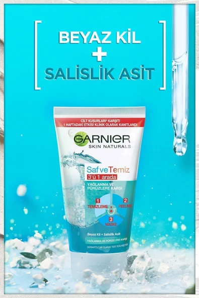 Garnier STD Saf & Temiz Yağlanma Ve Pürüzlere Karşı 3'ü 1 Arada 150 ml Klasik - 5