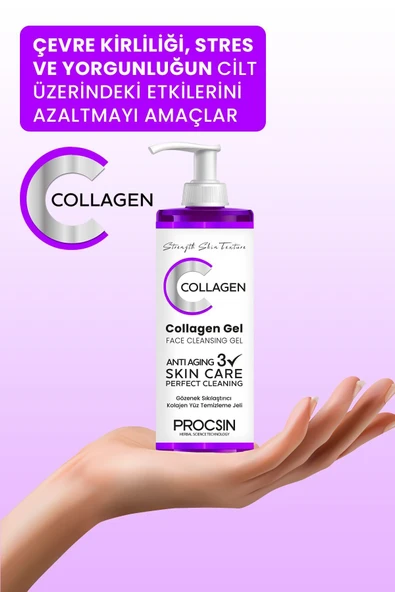 PROCSIN Gözenek Sıkılaştırıcı Kolajen Yüz Temizleme Jeli 150 ML - Resim 4