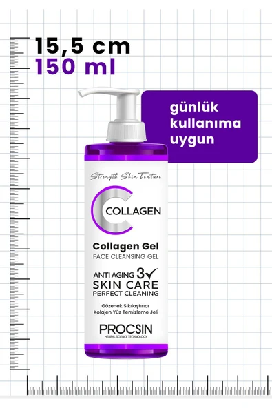 PROCSIN Gözenek Sıkılaştırıcı Kolajen Yüz Temizleme Jeli 150 ML - Resim 3