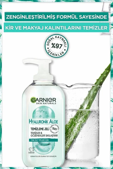 Garnier STD Hyaluronik Aloe Temizleme Jeli 200ml Klasik - 3