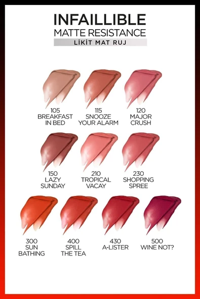 L'Oreal Paris Infaillible Matte Resistance Likit Mat Ruj - 150 Lazy Sunday - 3