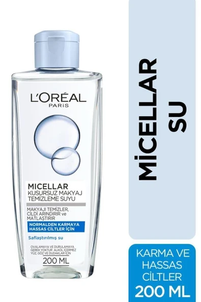 L'Oreal Paris L'oréal Paris Micellar Makyaj Temizleme Suyu 200ml Normalden Karmaya