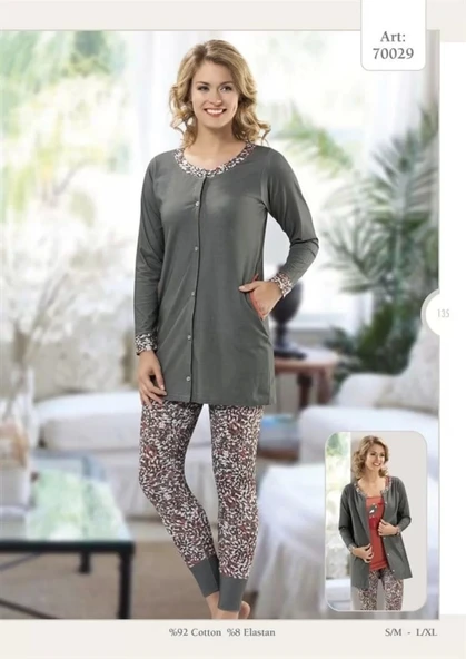 HMD Kadın Ev Giyim 3 Parça 70032 ürün görseli