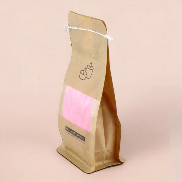 Toz Mum 250 Gr Dekoratif Mumu Kandil Hediyelik Fitilli Mumlar Şamdan Açık Pembe Kokusuz - 7