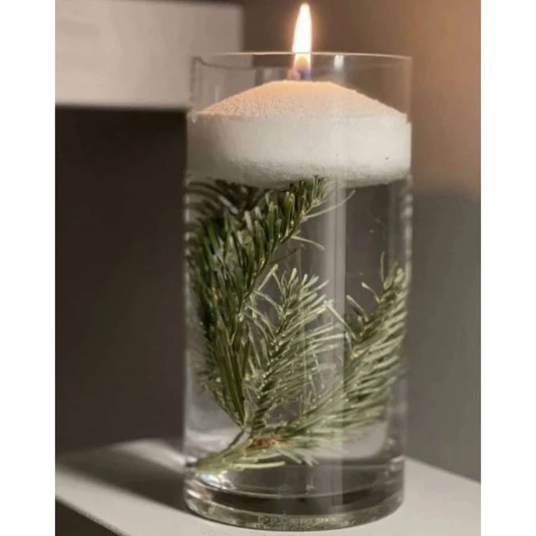 Toz Mum 250 Gr Dekoratif Mumu Kandil Hediyelik Fitilli Mumlar Şamdan Beyaz Kokusuz - 4