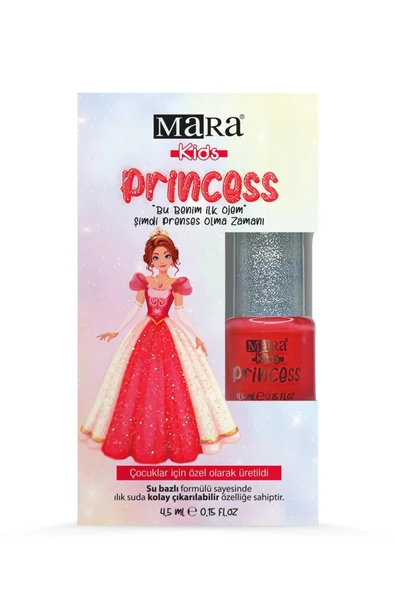 Mara Princess Yıkanabilir Su Bazlı Çocuk Ojesi 4.5 Ml - Kırmızı (törpü Hediyeli) - 2