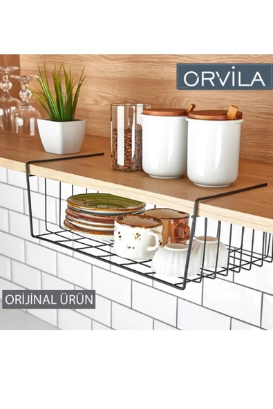 Orvila Orvila Dolap Içi Asılabilir Kanguru Model Düzenleyici Raf 36cm - Siyah