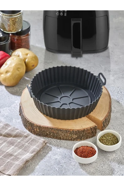 Orvila Orvila Silikon Airfryer ve Fırın İçi Pişirme Kalıbı - Yuvarlak