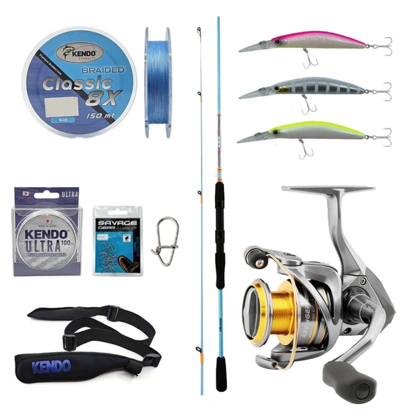 YekOutdoor Okuma Spin Olta Seti Okuma Fuel Spin 2,44 cm 15-40 gr 2 Parça Spin Kamışı&Okuma Avenger AV-3000 (5,0,1) 6+1BB Olta Makinesi