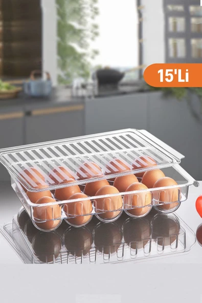 Orvila Orvila 15'li Yumurta Saklama Kabı Organizeri - Dolap Içi Yumurtalık