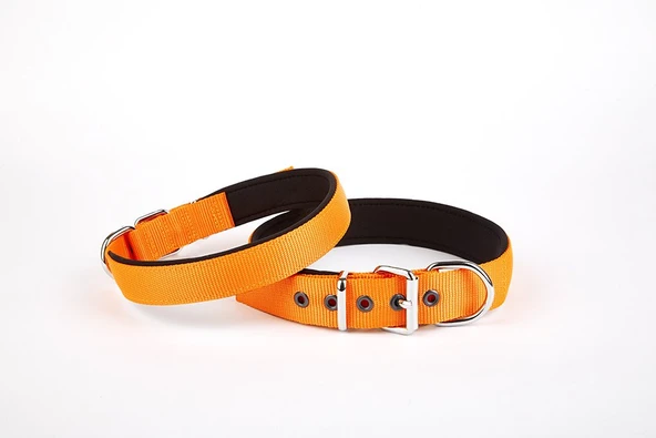 Doggie Softlu Köpek Boyun Tasması 3 cm x 55 cm Turuncu