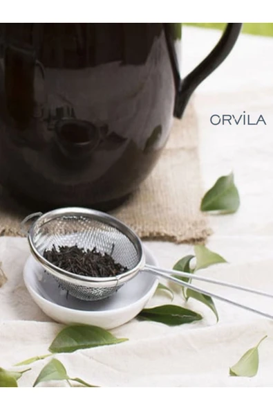 Orvila Orvila Metal Çay Süzgeci - Bardak Üstü Paslanmaz Metal Çay Süzgeçi