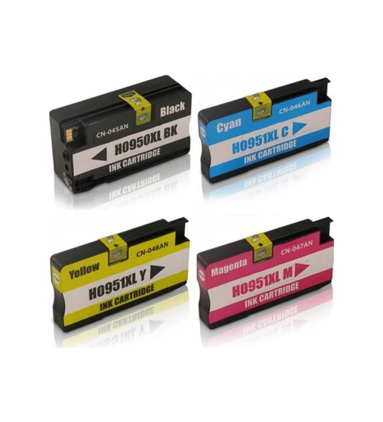 HP 950XL 951XL Muadil Kartuş Set/HP OfficeJet Pro 8620 e-All-in-One Uyumlu - Resim 2