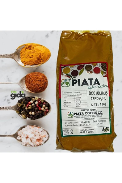 piata Spice Series Öğütülmüş Zerdeçal - 1 KG Doğal ve Sağlıklı