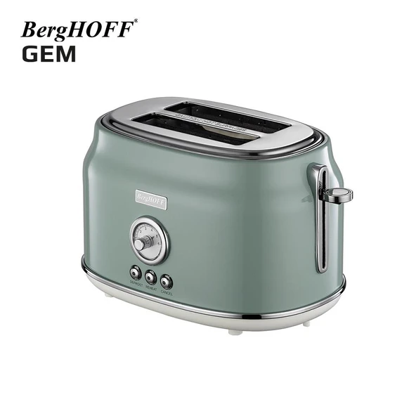 BergHOFF 7950041 GEM RETRO Mint Yeşil İki Dilim Ekmek Kızartma Makinesi