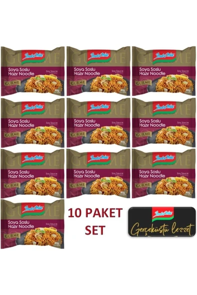 İndomie Indomie Gurme Soya Soslu Çeşnili_10'lu Set