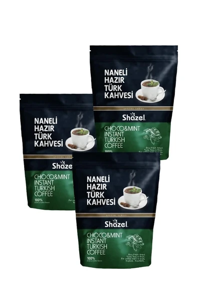 Shazel Naneli Hazır türk Kahvesi 100 Gr*3 adet