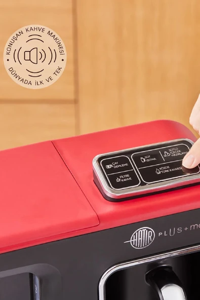 Hatır Plus Mod 5 In 1 Konuşan Türk Kahve Makinesi Kırmızı - 3