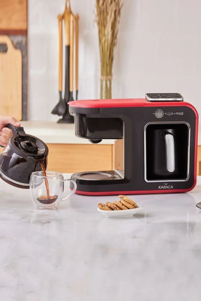 Hatır Plus Mod 5 In 1 Konuşan Türk Kahve Makinesi Kırmızı - 2