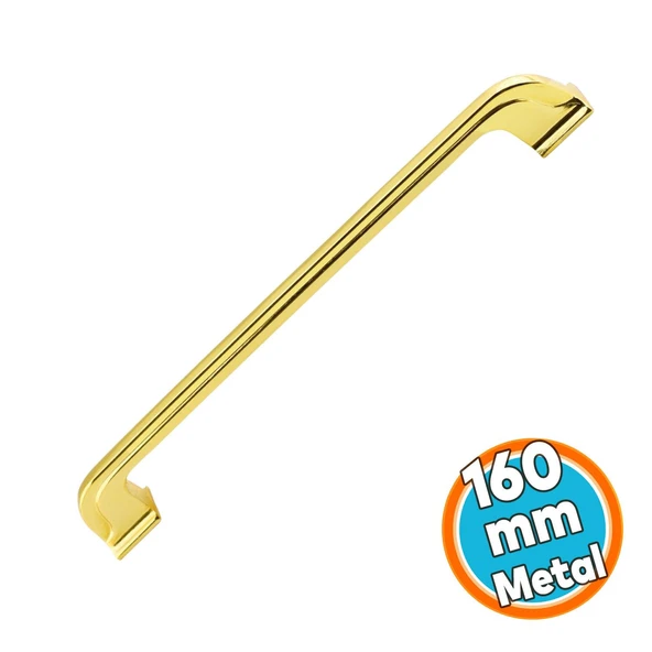 Mobilya Kulp Mutfak Dolabı Çekmece Dolap Kapak Kulpu Düz 160 Mm Kulbu Gold Altın Metal Kulpları