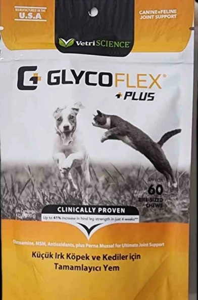 Vetriscience Glycoflex Plus Küçük Irk Köpek ve Kediler Için 60 Tablet