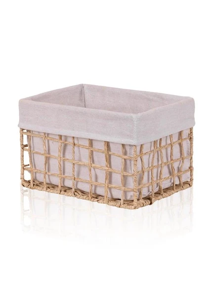 The Mia Braid Hasır Organizer Sepet Naturel 30x22x19 cm SPT0092 - 2