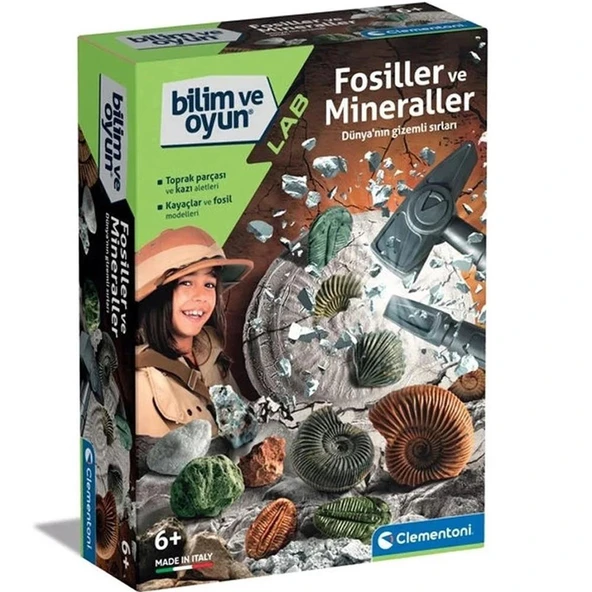 Clementoni Bilim Ve Oyun - Fosiller Ve Mineraller Kazı Seti