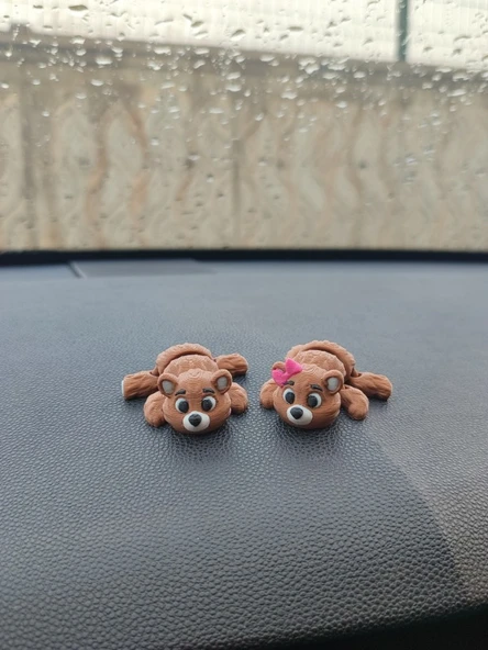 Sevimli Ayı Çifti Torpido Süsü Dikiz Ayna Süsü ürün görseli 1