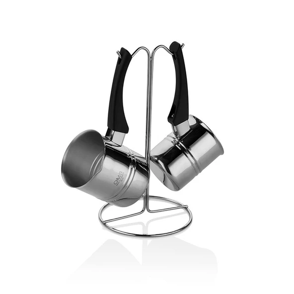 OMS Asil Silindir 18 Parça Çelik Tencere Seti Siyah 1138 - 4