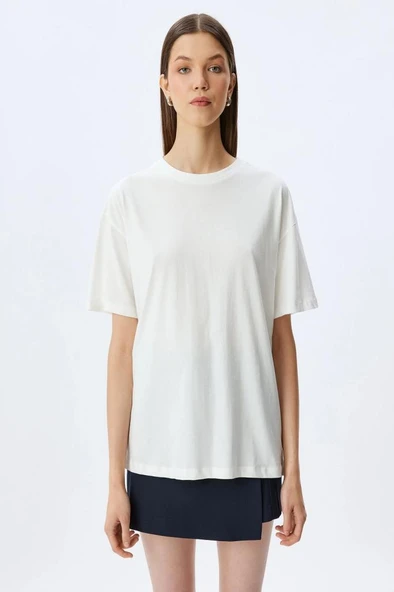 Koton Basic Bisiklet Yaka Kısa Kollu Pamuklu Tişört - Resim 3