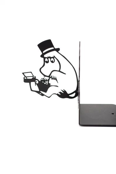 Çocuk Odası Çizgi Karkater Desenli Metal Kitap Desteği - Kitap Tutucu - Ev Ve Ofis Dekoratif Aksesuar (2 Lİ SET) - 3